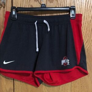 Nike "Ohio State University"Women's Black and Red Athletic Reversible Shorts